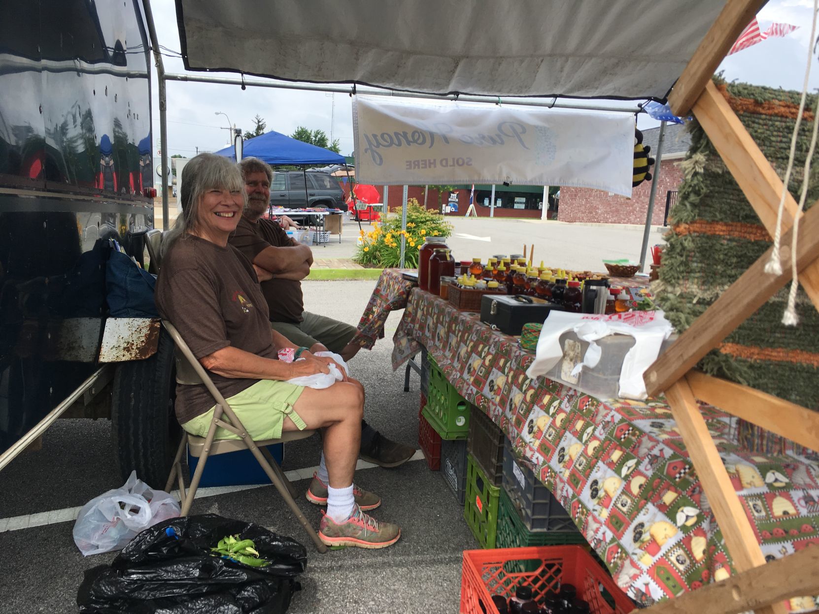 Farmers Market open at plaza